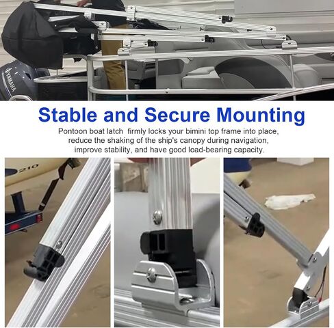 استبدال قوس موصل المزلاج العلوي للقارب العائم بيميني لأجزاء الجزء العلوي من Bennington Pontoon Bimini 002957، أجزاء أقواس المظلة ملحقات الأجهزة على سطح القارب من البلاستيك الأسود (قطعتان) in Kuwait