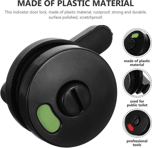Alipis 4pcs Toilet Door Indicator Locks Privacy Lock for Public Bathroom Partition with Scratchproof Polished Plastic Surface Suitable for Gym and Airport Use in Kuwait