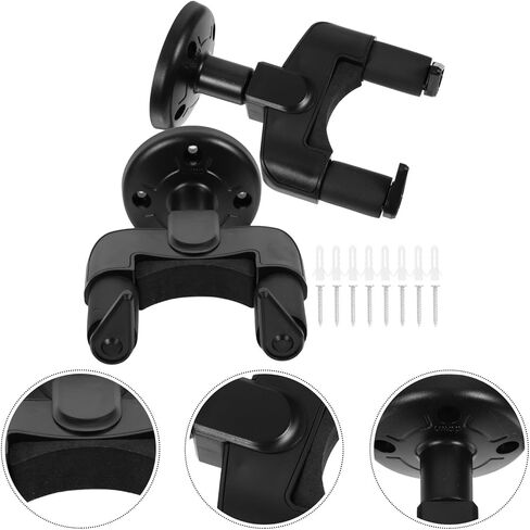 Cabilock 2pcs Violin Erhu Ukulele Wall Mount Hangers with Anti-fall Locks, Musical Instrument Display Rack for Strings, Space-saving Wall Bracket for Studio and Home Use in Kuwait
