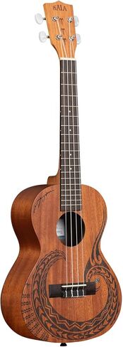 حزمة Kala Courage Mahogany Tenor Ukulele مع حقيبة Gig وموالف وحزام وأوتار وقماش تلميع Austin Bazaar in Saudi Arabia