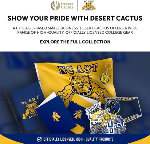 مغناطيس أكريليك لجامعة ولاية كارولينا الشمالية A&T من Desert Cactus 3 عبوات تصميم زخرفي NCAT Aggies مرخص رسميًا (مجموعة المغناطيس A) in Kuwait