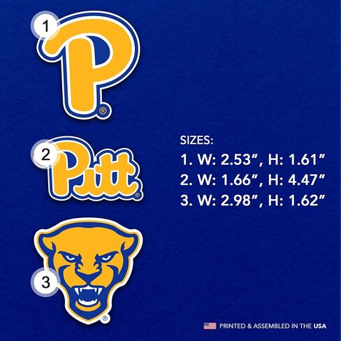 Desert Cactus University of Pittsburgh Acrylic Magnet 3 Pack Pitt Panthers Decorative Design Officially Licensed (Magnet Set A) in Kuwait