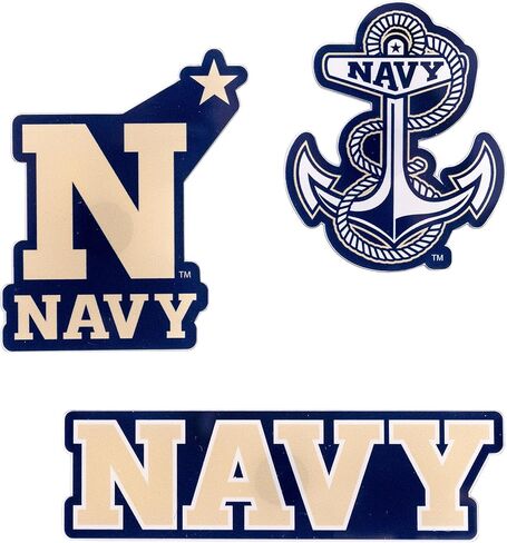 صبار الصحراء الولايات المتحدة الأكاديمية البحرية الاكريليك مغناطيس 3 حزمة USNA Midshipmen تصميم ديكور مرخص رسميا (مجموعة المغناطيس أ) in Kuwait