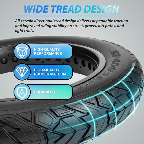 إطار دراجة الدهون من Hycline، إطار بديل قابل للطي مقاس 20x4.0/26x4.0 بوصة، إطار دراجة دهنية شديد التحمل لجميع التضاريس للدراجة الكهربائية، MTB، الشارع، الممرات وركوب الطرق الوعرة الخفيفة in Kuwait