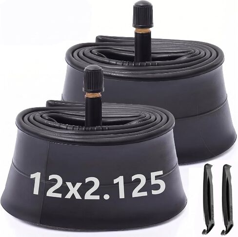 2 حزمة 12x2.125 إلى 2.40 أنابيب الدراجة 12 بوصة على الطرق الوعرة دراجة الداخلية استبدال الأنابيب الثقيلة قسط متعددة الأغراض دراجة (12x2.125 (2 حزمة)) in Kuwait