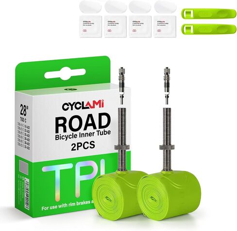 أنبوب داخلي من مادة TPU 700C x 18/23/25/28/30/32C، فوهة 38 جم قابلة للإزالة، إطار دراجة الطريق الأساسي، طول بريستا معدني 45/60/80 مم in Kuwait