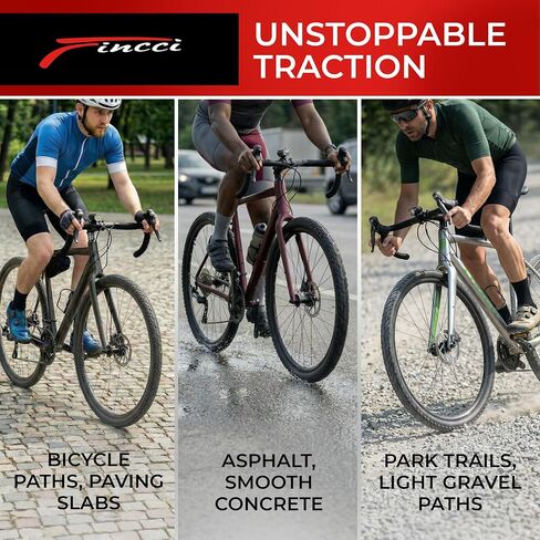 إطار دراجة Fincci Tintera Gravel 700x45c - زوج إطارات Kevlar 700c خفيفة الوزن حضرية 47-622 مع 1 مم من النايلون مقاوم للثقب - إطارات دراجات قابلة للطي مقاس 28 بوصة للكهرباء والطرق والدراجات الهجينة - 60 TPI in Kuwait