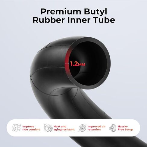 أنابيب الدراجة 700x25-32c صمام بريستا 48 مم 2 حزمة مع رافعتين للإطارات، أنبوب داخلي لدراجة الطريق من مطاط البوتيل القياسي 700C، حرارة منخفضة ومقاوم للتسرب عالي التمدد in Kuwait