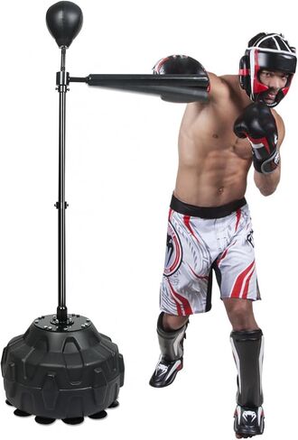 Punching Bag Boxing Speed Ball Trainer Spinning Bar Boxing Ball with Reflex Bar Free Standing 45-80in Adjustable Height for Adult Youth in Kuwait