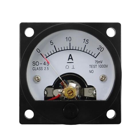 SO-45 Analog DC Ammeter Round Pointer 2A5A10A30A50A100A200A300A 45 * 45mm Current Panel Meter(DC600A 75mv) in Kuwait