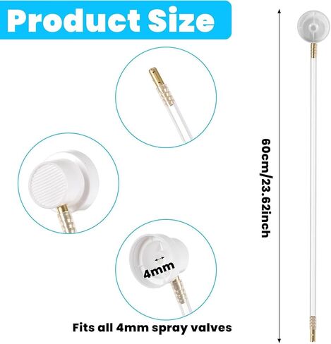 1 Pcs 4.5 mm Spray Tip Nozzle Extension Hose Fit 19.69 Inches/ 50 cm Spray Can Nozzle Fit for Aerosol Cans Spray Supplies(360 Degree) in Kuwait