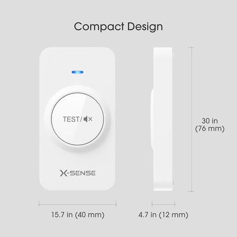X-Sense Remote Controller RC01 with Replaceable Battery, Compatible with X-Sense Wireless Smoke Alarms, Remote Testing, Locating, and Silencing of Interconnected Alarms in Kuwait
