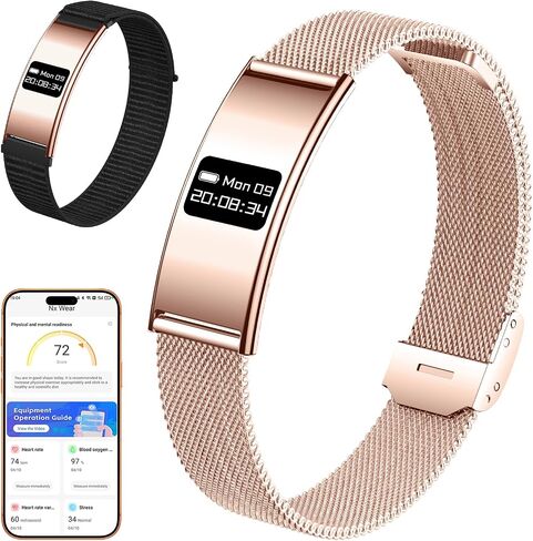 Smart Bracelet for Women Men, Fitness Trackers Bracelet, Sleep Tracker Health Bracelets,Smart Band Activity Watchs with 24/7 Heart Rate Monitor,HRV,Calorie Pedometer Steps Counter,Stress,Blood Oxygen in Kuwait