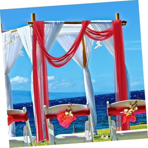 Alipis Wedding Arch Drapes Sheer Backdrop Curtain for Ceremony Elegant Draping Fabric for Weddings Engagements and Parties Versatile Drape for Ceiling and Arch Decor in Kuwait