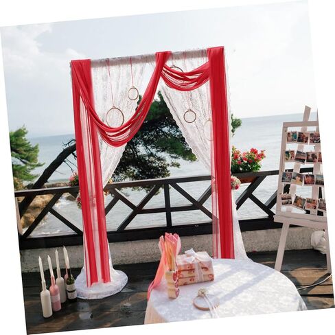 Alipis Wedding Arch Drapes Sheer Backdrop Curtain for Ceremony Elegant Draping Fabric for Weddings Engagements and Parties Versatile Drape for Ceiling and Arch Decor in Kuwait