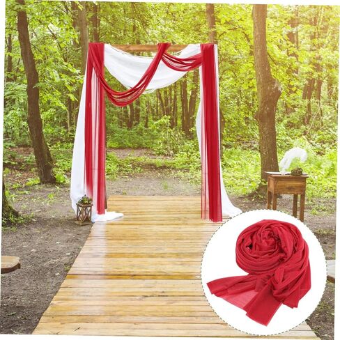 Alipis Wedding Arch Drapes Sheer Backdrop Curtain for Ceremony Elegant Draping Fabric for Weddings Engagements and Parties Versatile Drape for Ceiling and Arch Decor in Kuwait