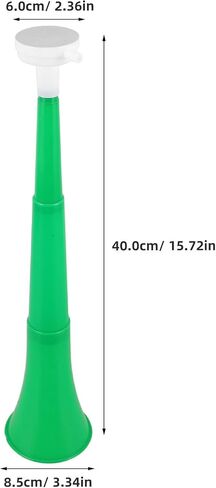 VOSAREA 8pcs Collapsible Stadium Horns Green Plastic Trumpet Noisemakers Loud Football Air Horns for Sports Games School Parties Cheering Accessories in Kuwait