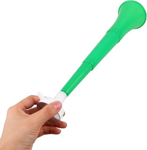 VOSAREA 8pcs Collapsible Stadium Horns Green Plastic Trumpet Noisemakers Loud Football Air Horns for Sports Games School Parties Cheering Accessories in Kuwait