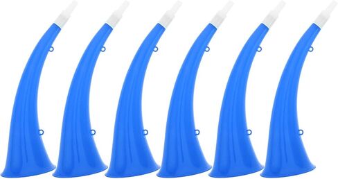 Kisangel 6pcs Sports Event Horns: Stadium Noisemakers Trumpets - 9.5 Inch Portable Plastic Noisemaker - Blue Cheering Horn Favors for Game Day Football Games in Kuwait