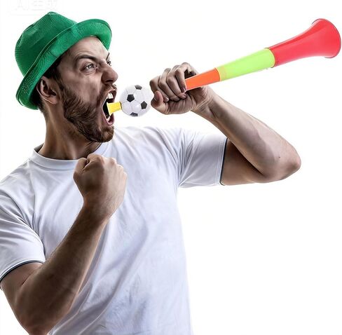 balacoo 4 Pcs Stadium Football Horns, 16. 5'' Sturdy Plastic Loud Trumpets for Sports Events, Parties and Celebrations, Stadium Vuvuzela Noise Makers for Crowd Cheering, Graduation, Birthday Parties in Kuwait