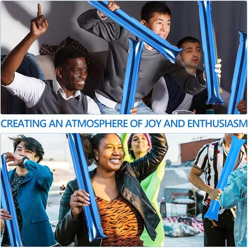 UPKOCH 24 Pcs Sticks Inflatable Cheering Sticks Noise Makers for Sports Concerts Parties Blue in Kuwait