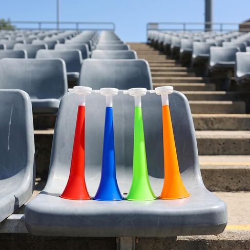 Kisangel 8pcs Stadium Horns, 11 Inch Sturdy Plastic Blower Trumpets for Sports Events Celebrations, Noise Makers Loud Cheering Horns for Graduation, Parades, Birthday in Kuwait