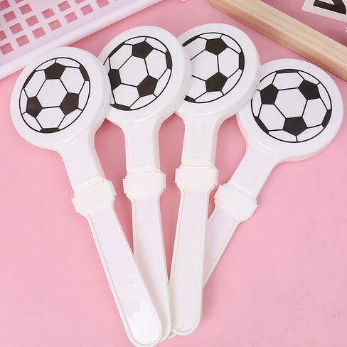 2Pcs Football Clapper Hands - Loud Cheering Noise Makers for Games, Classic Black White Design with Handle, Bulk Pack for Fans & Supporters in Kuwait