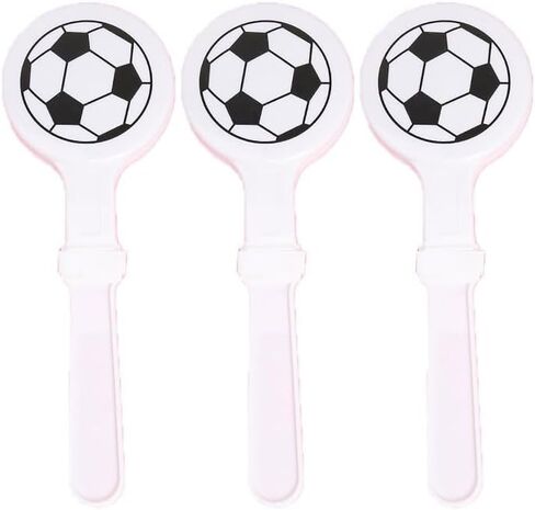 2Pcs Football Clapper Hands - Loud Cheering Noise Makers for Games, Classic Black White Design with Handle, Bulk Pack for Fans & Supporters in Kuwait