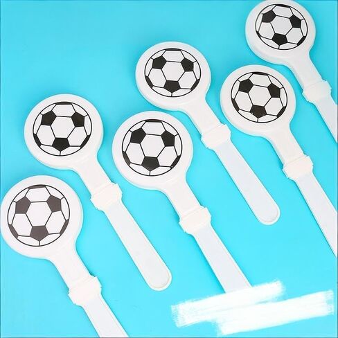 2Pcs Football Clapper Hands - Loud Cheering Noise Makers for Games, Classic Black White Design with Handle, Bulk Pack for Fans & Supporters in Kuwait