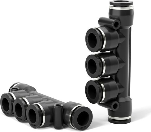 TAILONZ PNEUMATIC أزرق مستقيم بطريقتين - أنبوب 8 مم دفع OD لتوصيل الأنبوب تركيبات سريعة قفل دفع PU-8 (عبوة من 10) in Kuwait