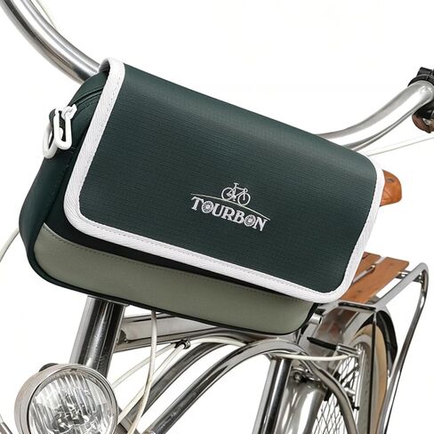 TOURBON Bike Handlebar Bag Bicycle Front Tube Pouch Cycling Under Seat Case | 2-in-1 Bike Bag Convert to Shoulder Bag, Bicycle Frame Pouch Saddle Bag for Men and Women in Kuwait