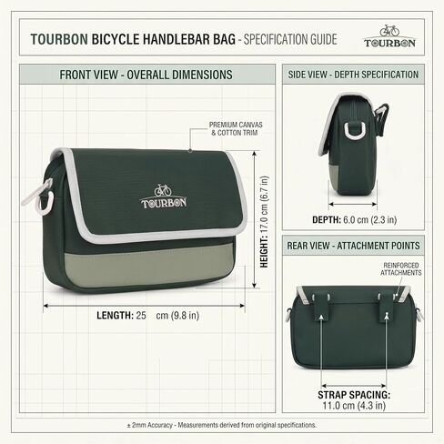 TOURBON Bike Handlebar Bag Bicycle Front Tube Pouch Cycling Under Seat Case | 2-in-1 Bike Bag Convert to Shoulder Bag, Bicycle Frame Pouch Saddle Bag for Men and Women in Kuwait