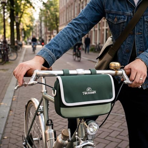 TOURBON Bike Handlebar Bag Bicycle Front Tube Pouch Cycling Under Seat Case | 2-in-1 Bike Bag Convert to Shoulder Bag, Bicycle Frame Pouch Saddle Bag for Men and Women in Kuwait