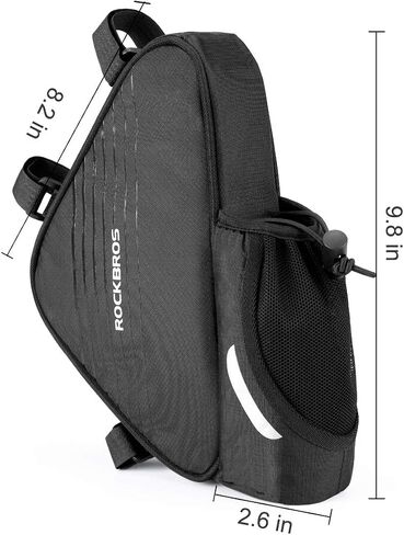 ROCKBROS Bike Bicycle Triangle Frame Bag Bike Bicycle Storage Bag Bike Accessories Pouch Pack with Water Bottle Pouch for Road Mountain Bike in Kuwait