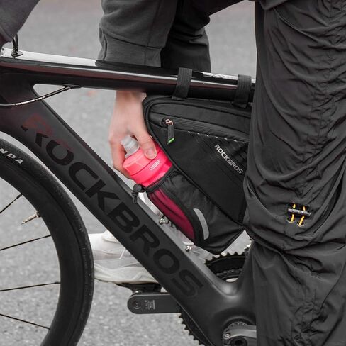 ROCKBROS Bike Bicycle Triangle Frame Bag Bike Bicycle Storage Bag Bike Accessories Pouch Pack with Water Bottle Pouch for Road Mountain Bike in Kuwait