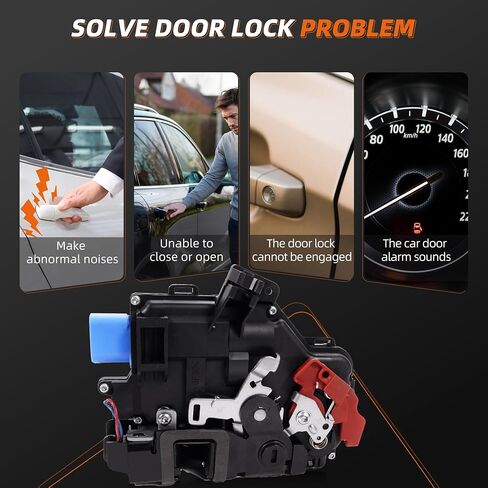 Power Door Lock Latch Actuator Compatible with 2002-2009 Phaeton 2002-2010 Cayenne 7 Pin Rear Right Passenger Side 7L0839016D 3D4839016A in Kuwait