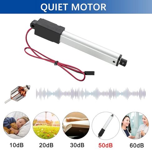 12V Mini Linear Actuator - 6" Stroke, 7.2lbs/32N, 1.2"/s High Speed, IP54 Electric Micro Linear Actuator with Mounting Brackets, Lightweight 0.185lbs, for Cabinets, Robotics, Home Automation in Kuwait