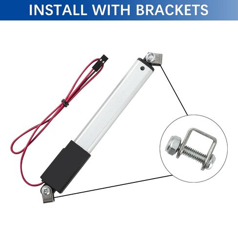 12V Mini Linear Actuator - 6" Stroke, 7.2lbs/32N, 1.2"/s High Speed, IP54 Electric Micro Linear Actuator with Mounting Brackets, Lightweight 0.185lbs, for Cabinets, Robotics, Home Automation in Kuwait