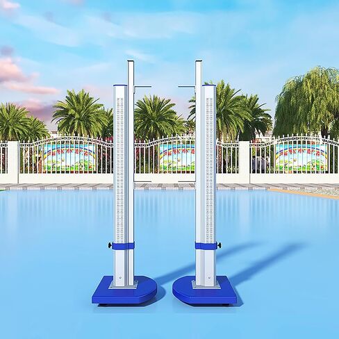 Track and Field High Jump Competition Standard Bar, Adjustable Aluminum High Jump Measuring Frame with Casters, Height Range 30-230 Cm (0.98-7.54 Ft), Suitable for Indoor and Outdoor Training. in Kuwait