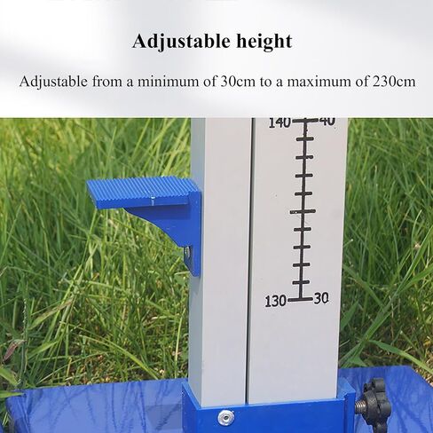 Track and Field High Jump Competition Standard Bar, Adjustable Aluminum High Jump Measuring Frame with Casters, Height Range 30-230 Cm (0.98-7.54 Ft), Suitable for Indoor and Outdoor Training. in Kuwait