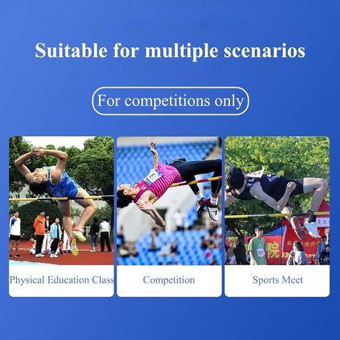 Track and Field High Jump Competition Standard Bar, Adjustable Aluminum High Jump Measuring Frame with Casters, Height Range 30-230 Cm (0.98-7.54 Ft), Suitable for Indoor and Outdoor Training. in Kuwait
