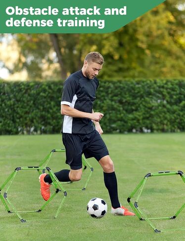 GHB Agility Ladder 1 Pack and Hex Agility Rings 1 Pack 12 Rung 20ft with 3 Carrying Bag in Kuwait