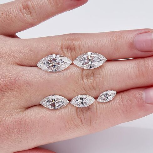 Moissanite Loose Stone Lab Diamond Gemstones, VVS1 Clarity Emerald Marquise Oval Round Cut for Diamond Jewelry, Earrings, Necklaces, Rings, Handmade Jewelry with GRA Certificate in Saudi Arabia