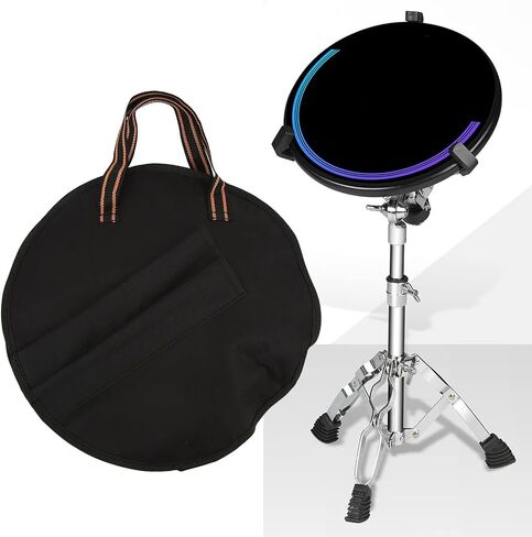 Drum Practice Pad Bag, 14in Drum Practice Pad Case, Oxford Cloth Dumb Drum Bag with Striped Hand Strap for Storing Snare Drum Stands, Music Score Stands, Ordinary Drum Pad in Kuwait
