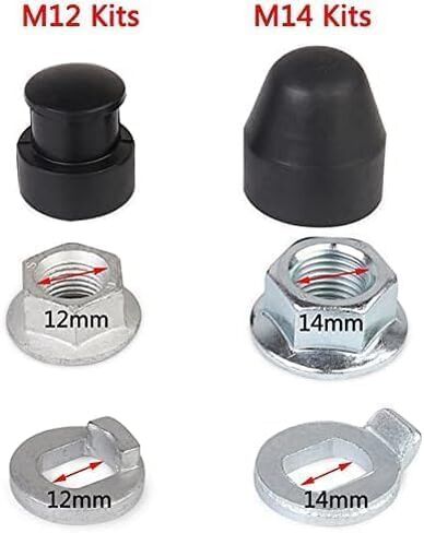 E-Bike Electric for Bicycle Hub Motor Axle M12 Front Lock Nut/Lock Washer / /Nut Cover with 12mm Shaft Bike Hubs Wheels and Accessories in Kuwait