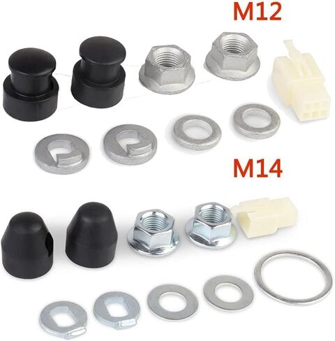 E-Bike Electric for Bicycle Hub Motor Axle M12 Front Lock Nut/Lock Washer / /Nut Cover with 12mm Shaft Bike Hubs Wheels and Accessories in Kuwait