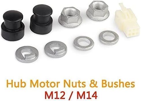 E-Bike Electric for Bicycle Hub Motor Axle M12 Front Lock Nut/Lock Washer / /Nut Cover with 12mm Shaft Bike Hubs Wheels and Accessories in Kuwait