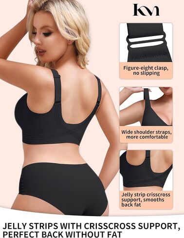 Breathable Comfort Bra Front Closure Wireless, Supportive Post Surgery & Recovery, Snug Fit with Adjustable Wide Straps, Lightweight for All Day Wear Nude 2XL in Saudi Arabia
