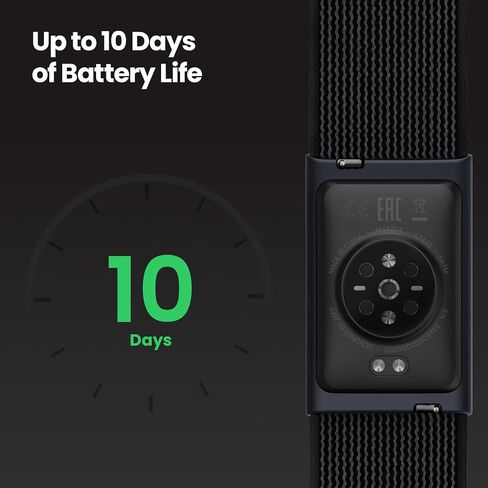 Amazfit Helio Strap Fitness Tracker Wristband, 24/7 Activity & Sleep Tracker with Heart Rate, 10 Days Battery, 27 Sports Modes, Strength Training, Hyrox Race for Android & iPhone (Renewed) in Kuwait