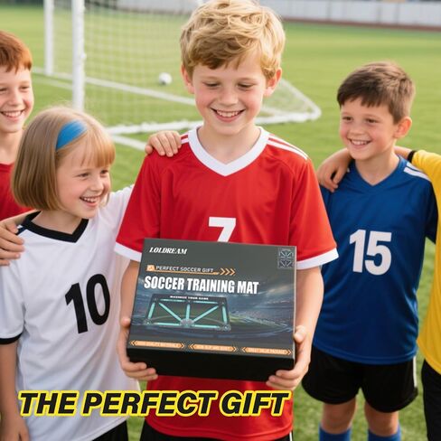 Soccer Training Mat With Technique Video Soccer Training Equipment Includes Football Trainer And Grip Socks Soccer Gifts Improve Coordination Anti-Slip Silent Absorption Mat For Footwork Training in Kuwait